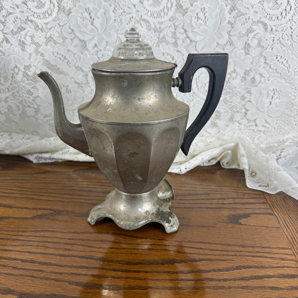 Vintage Gardella Mfg Co Break-No-More Electric Coffee Percolator Pot Steampunk
